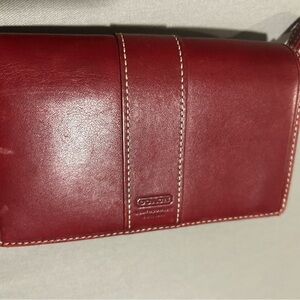 Coach Cherry Red Leather Small Wallet